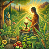 Creating superfoods with Ormus. A photo of a radiant being feeding Ormus To Plants