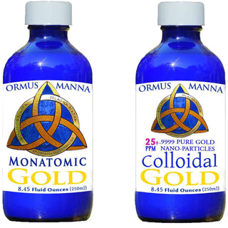 8 oz Monatomic Gold Ormus + 8 oz Organic Colloidal Gold 24k 99.99